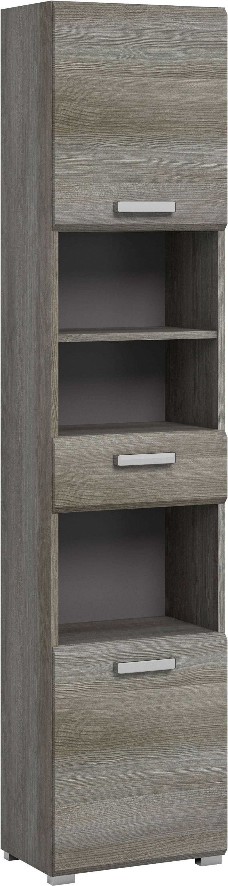 welltime Hochschrank, (1 St.), Badmöbel, Badschrank, Hochschrank 40cm Breite, 2 Türen, 1 Schubkasten von welltime