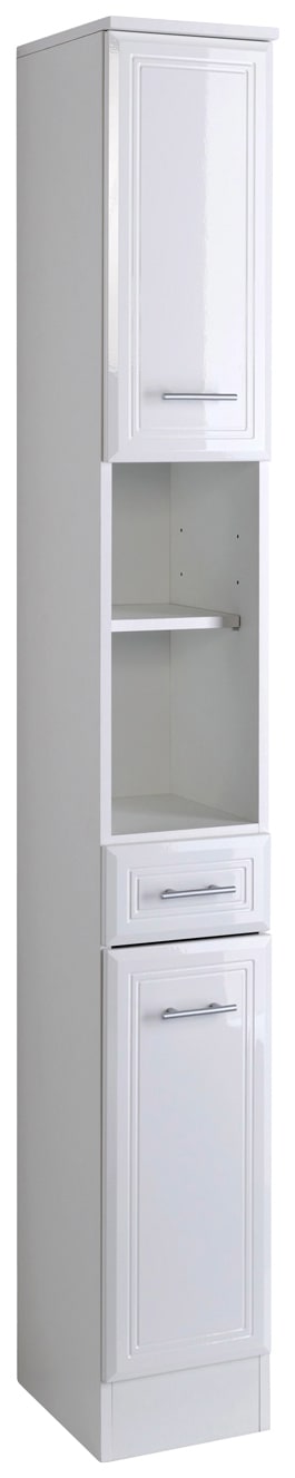 welltime Hochschrank »Neapel«, Breite 25 cm, mit Hochglanzfronten und eleganter Fräsung von welltime