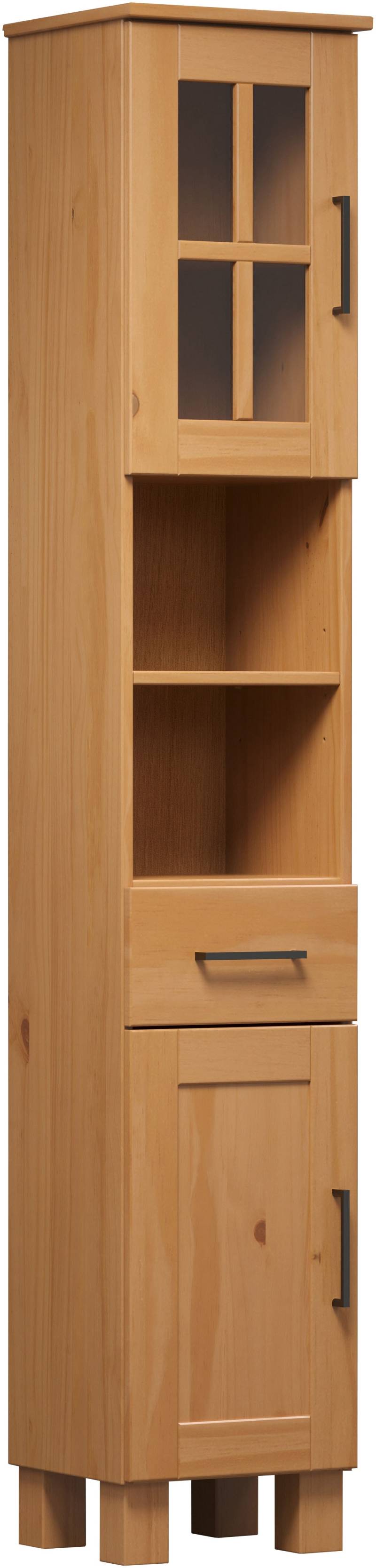 welltime Hochschrank »Ulea«, (1 St.), Badschrank aus Massivholz mit Schubkasten - Masse (B/T/H) 33/30/180 cm von welltime