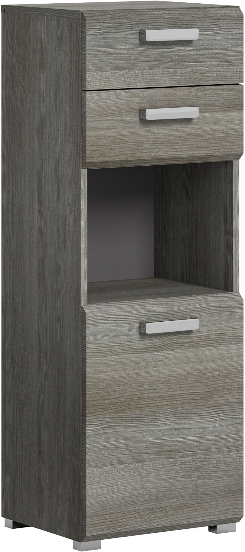 welltime Midischrank, (1 St.), Badmöbel, Badschrank, Midischrank in 40cm Breite, 1 Tür, 2 Schubkästen von welltime