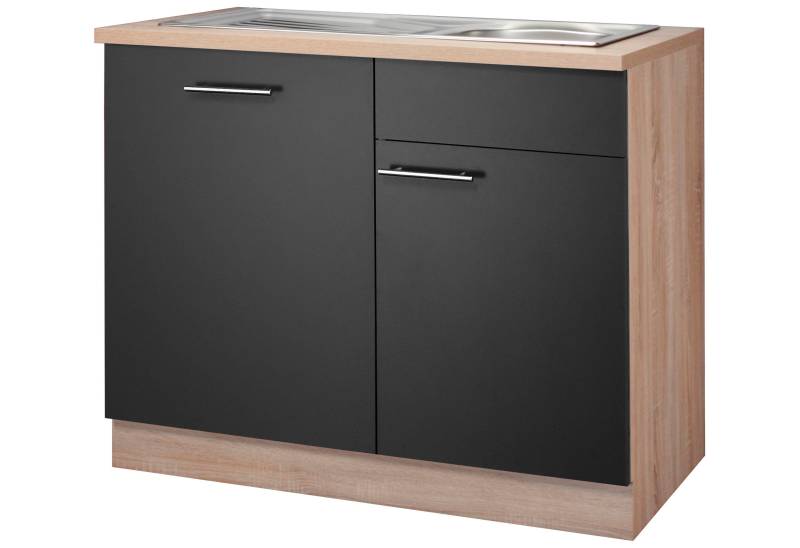 wiho Küchen Spülenschrank »Montana«, 110 cm breit, inkl. Tür/Griff/Sockel für vollint. Geschirrspüler von wiho Küchen