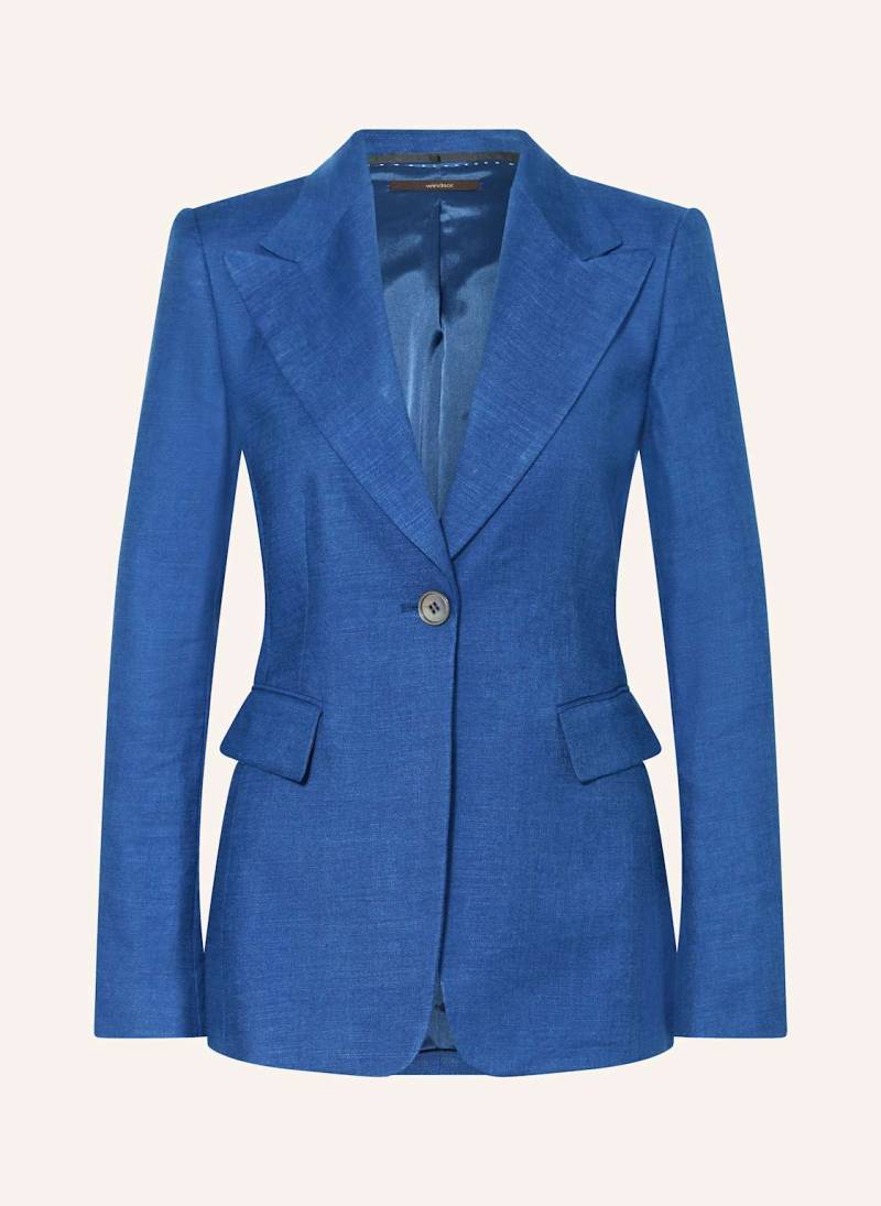 Windsor. Blazer Mit Leinen blau von windsor.