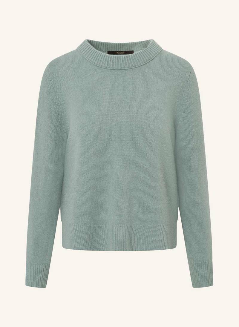 Windsor. Cashmere-Pullover blau von windsor.