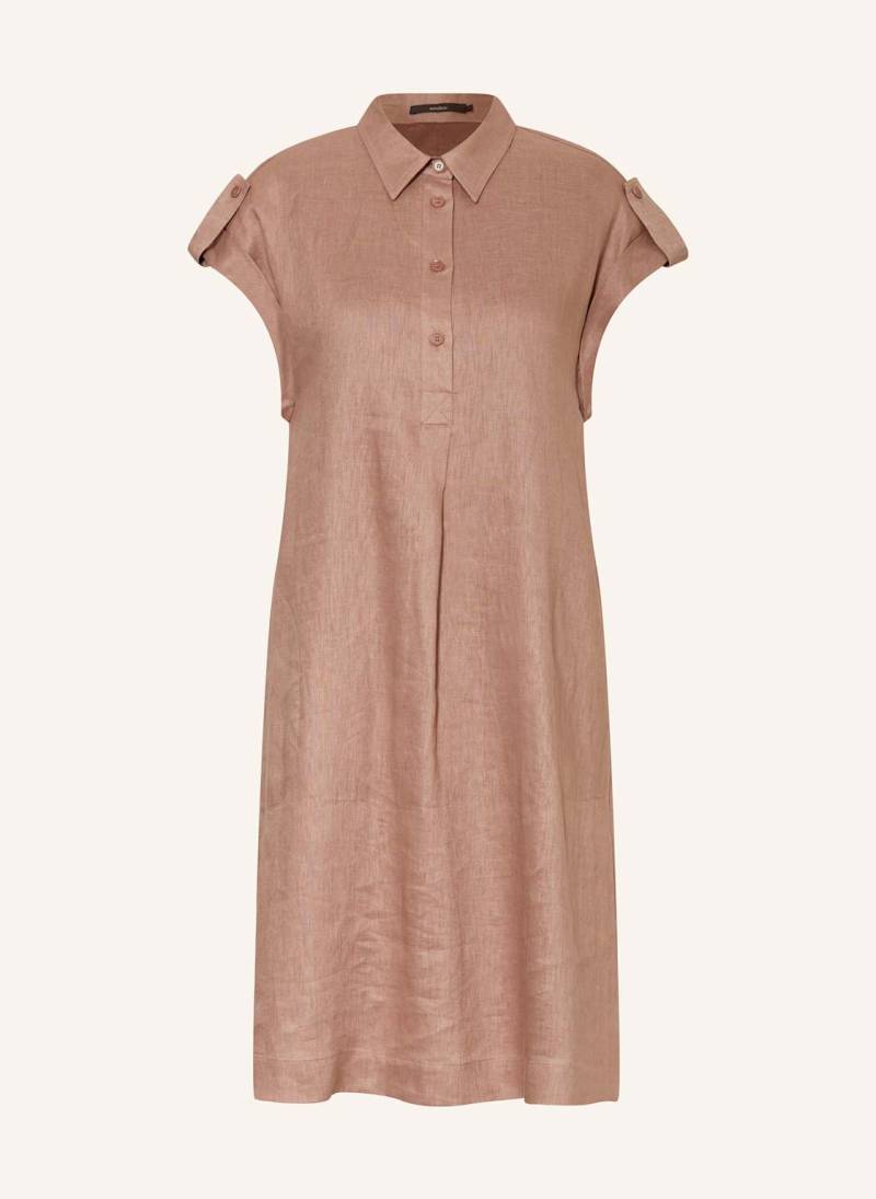 Windsor. Hemdblusenkleid Aus Leinen braun von windsor.
