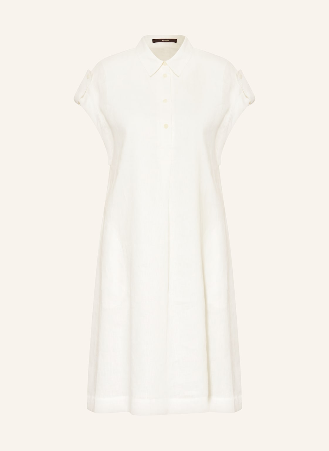 Windsor. Hemdblusenkleid Aus Leinen weiss Windsor. Hemdblusenkleid Aus Leinen weiss von windsor.