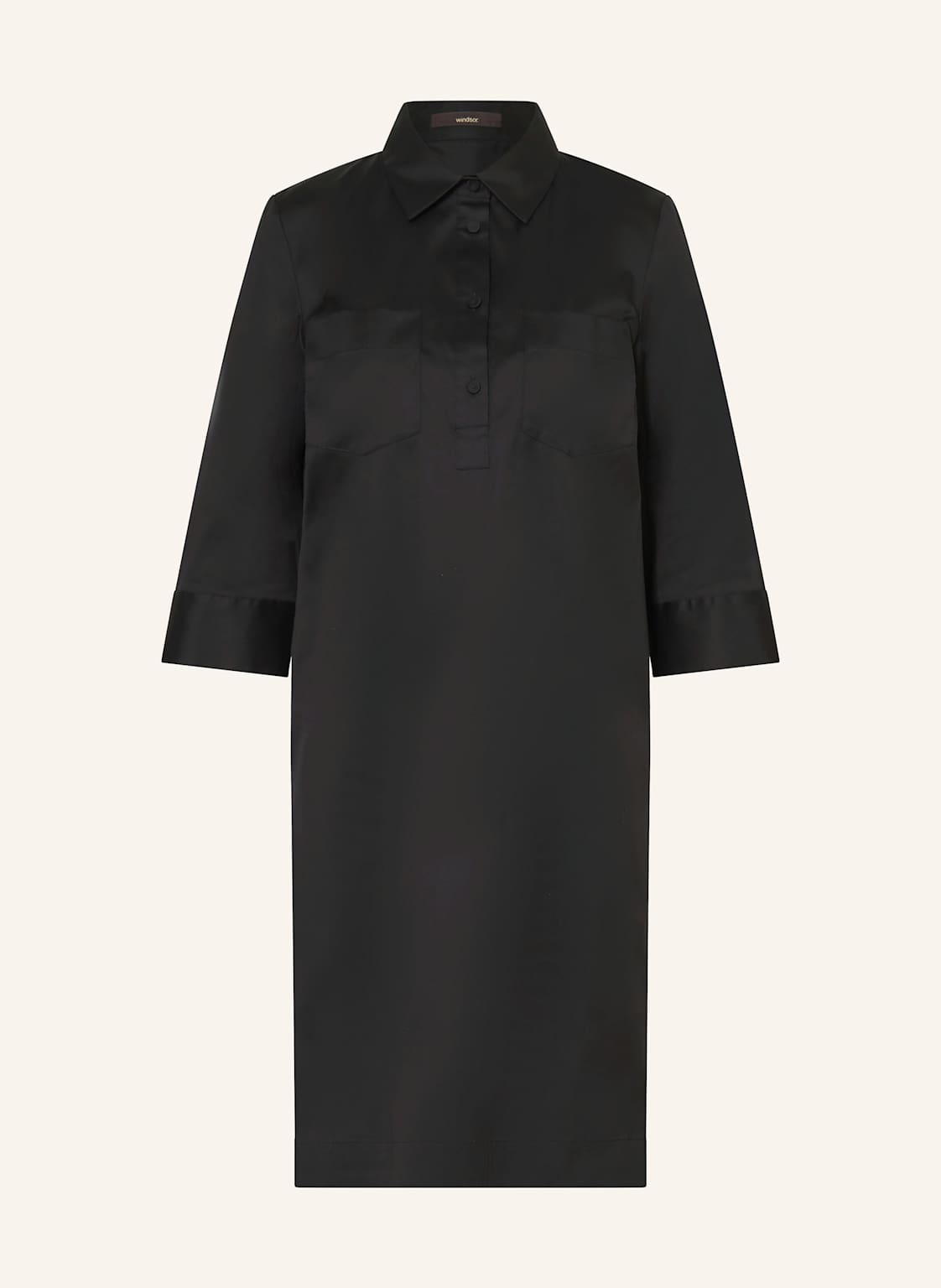 Windsor. Hemdblusenkleid Mit 3/4-Arm schwarz Windsor. Hemdblusenkleid Mit 3/4-Arm schwarz von windsor.