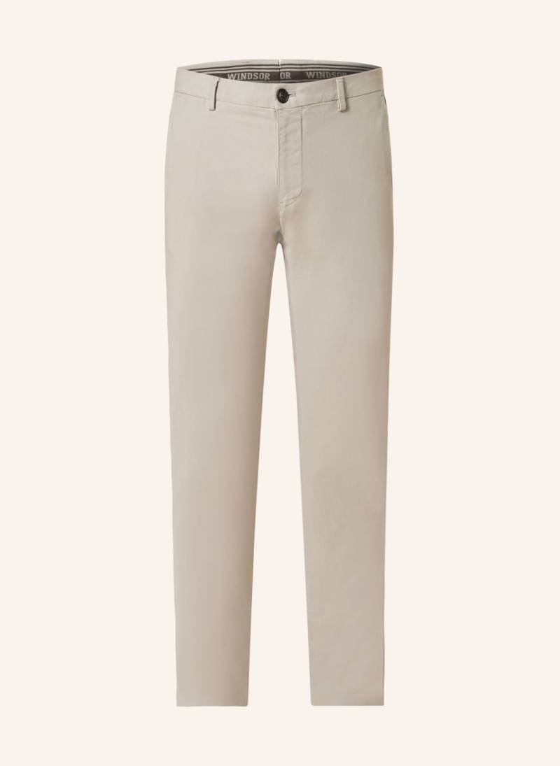 Windsor. Hose Cino Slim Fit grau von windsor.