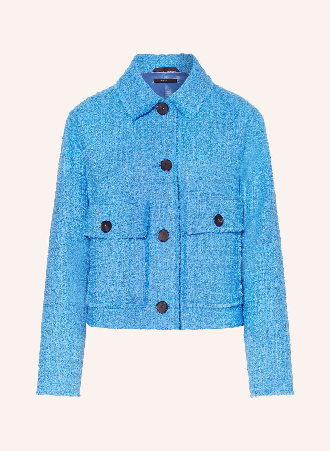 Windsor. Kastenjacke Aus Bouclé blau von windsor.