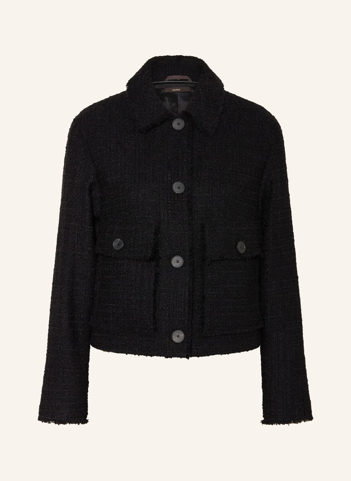 Windsor. Kastenjacke Aus Bouclé schwarz von windsor.