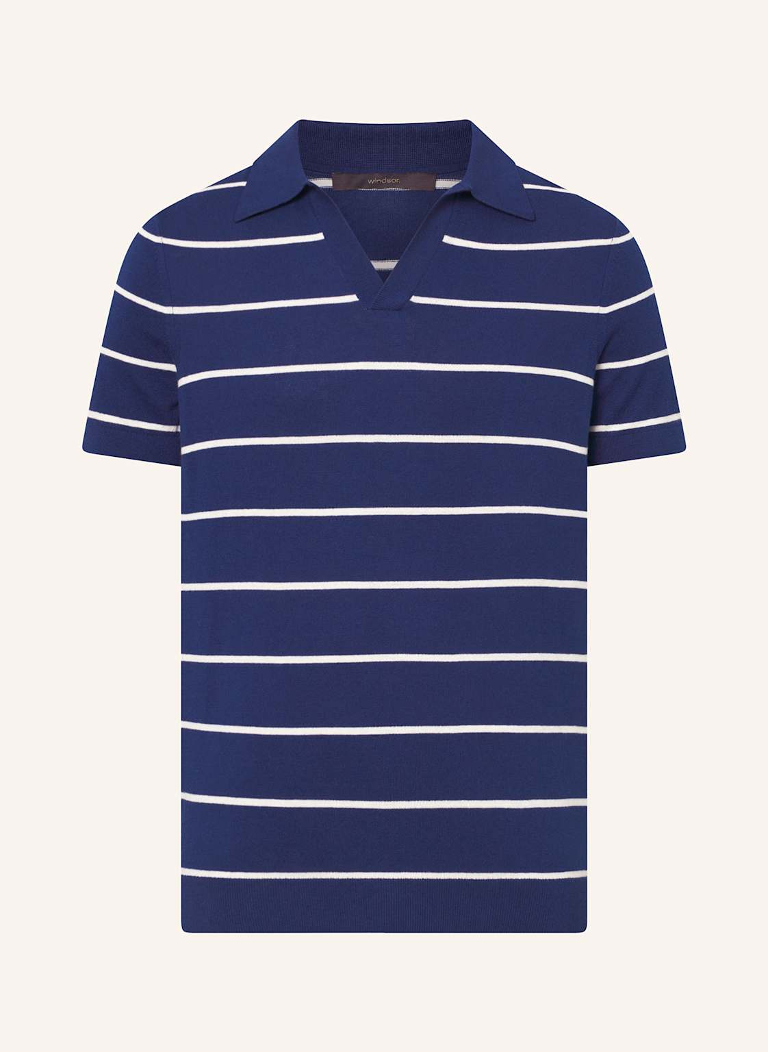 Windsor. Strick-Poloshirt Cashmilo blau von windsor.