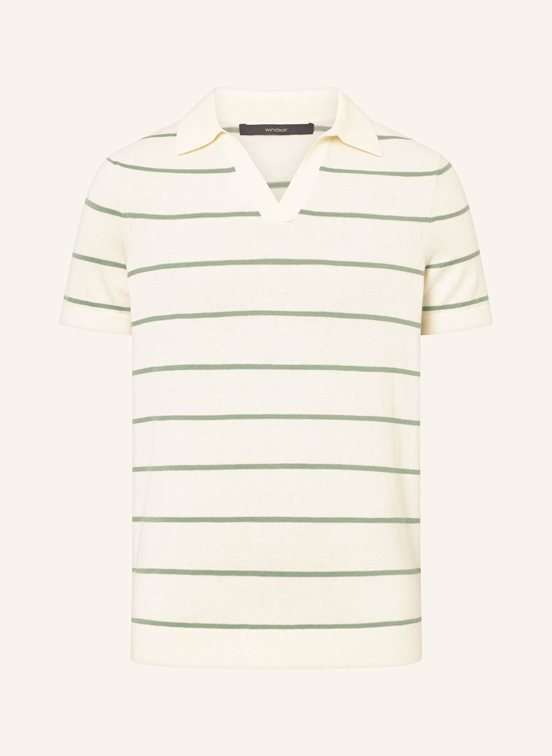 Windsor. Strick-Poloshirt Cashmilo weiss von windsor.