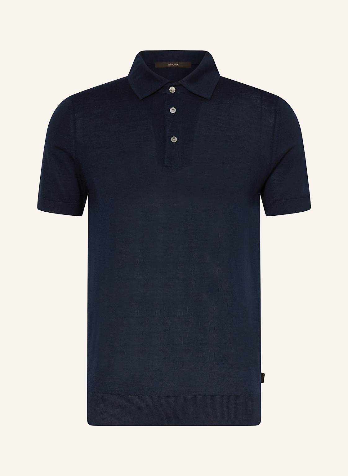 Windsor. Strick-Poloshirt Regular Fit blau von windsor.