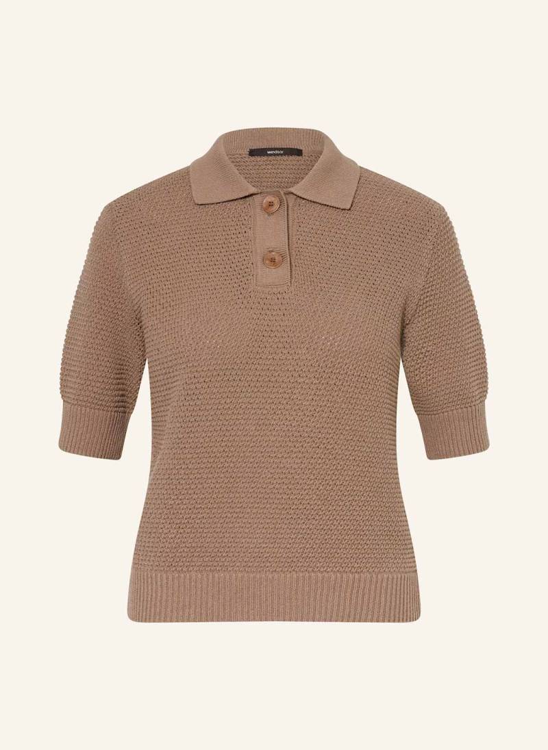 Windsor. Strick-Poloshirt Regular Fit braun von windsor.