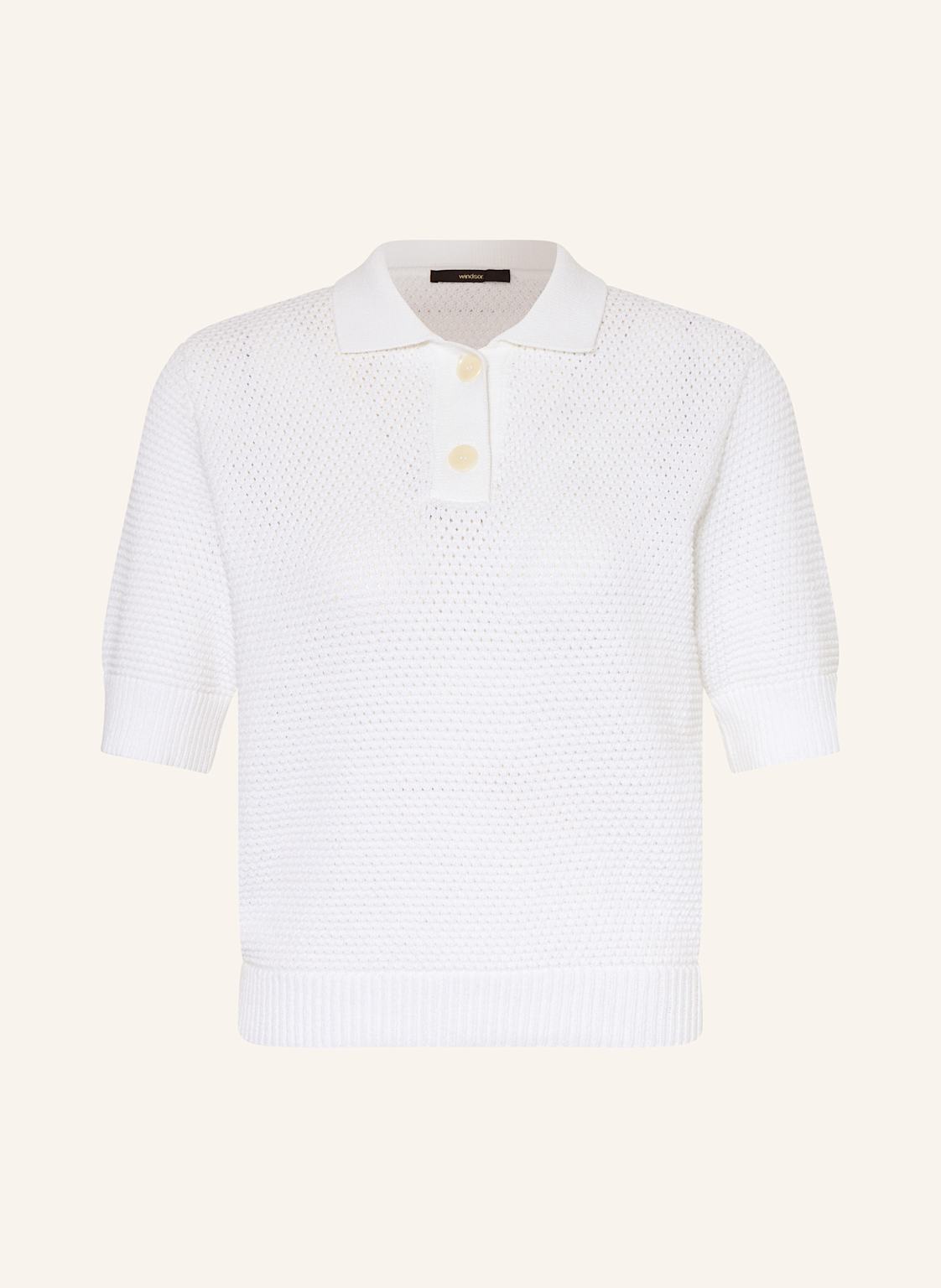 Windsor. Strick-Poloshirt Regular Fit weiss Windsor. Strick-Poloshirt Regular Fit weiss von windsor.