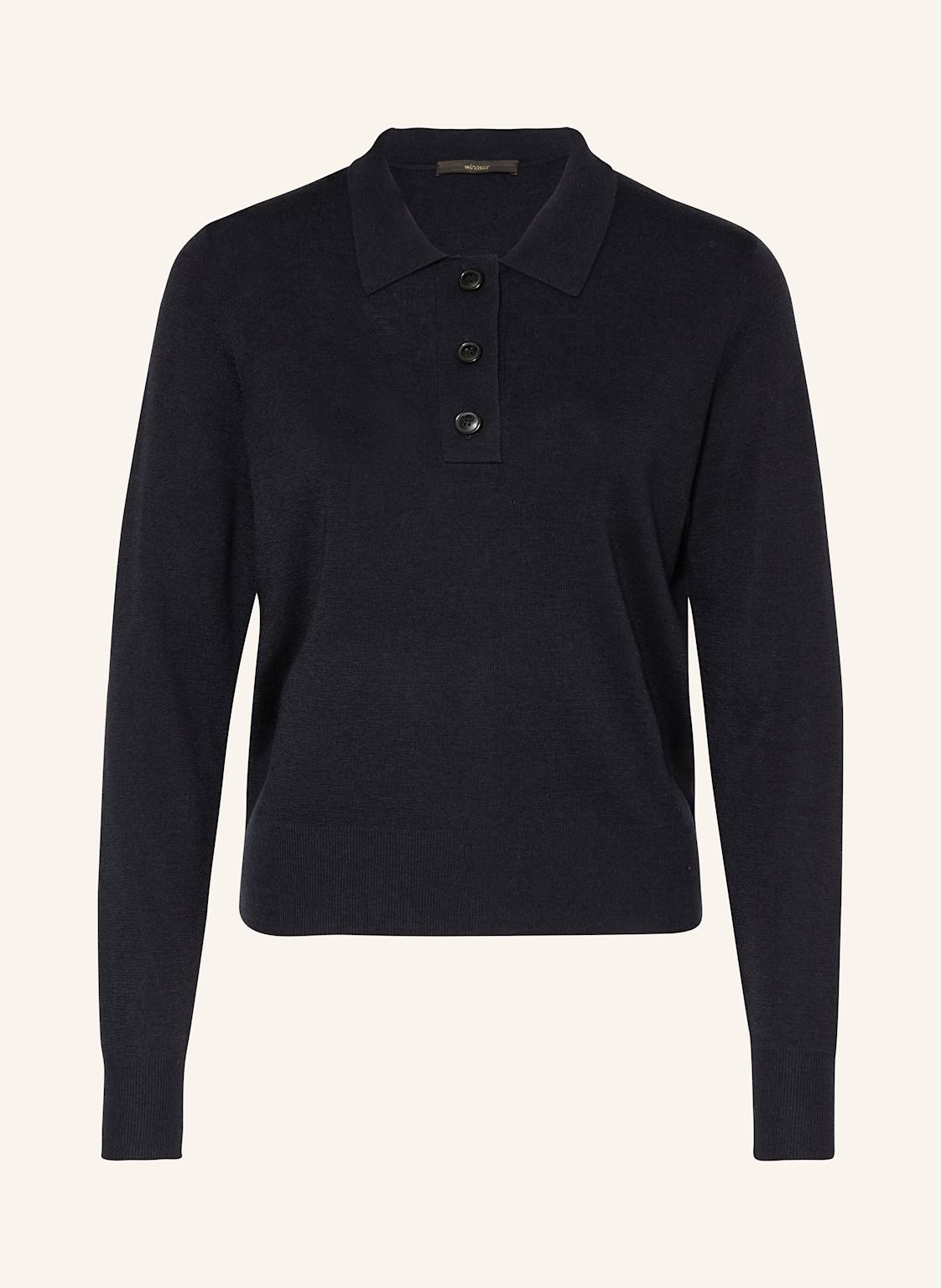 Windsor. Strick-Poloshirt blau von windsor.