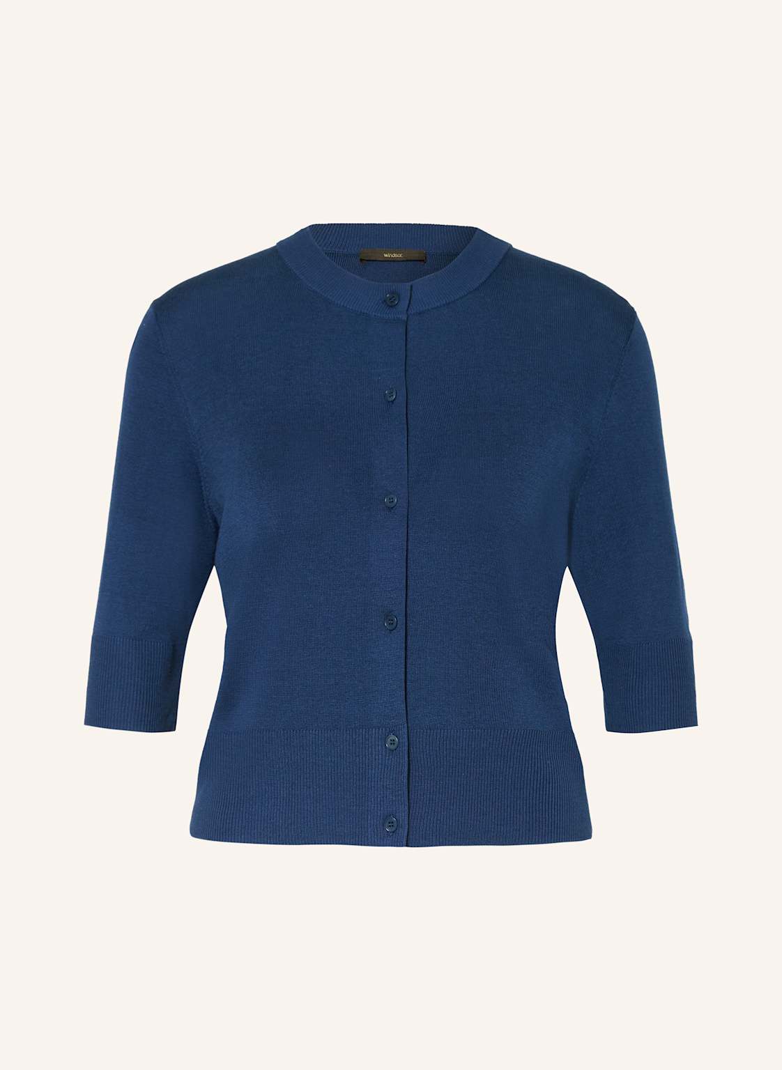 Windsor. Strickjacke Aus Seide Mit 3/4-Arm blau Windsor. Strickjacke Aus Seide Mit 3/4-Arm blau von windsor.