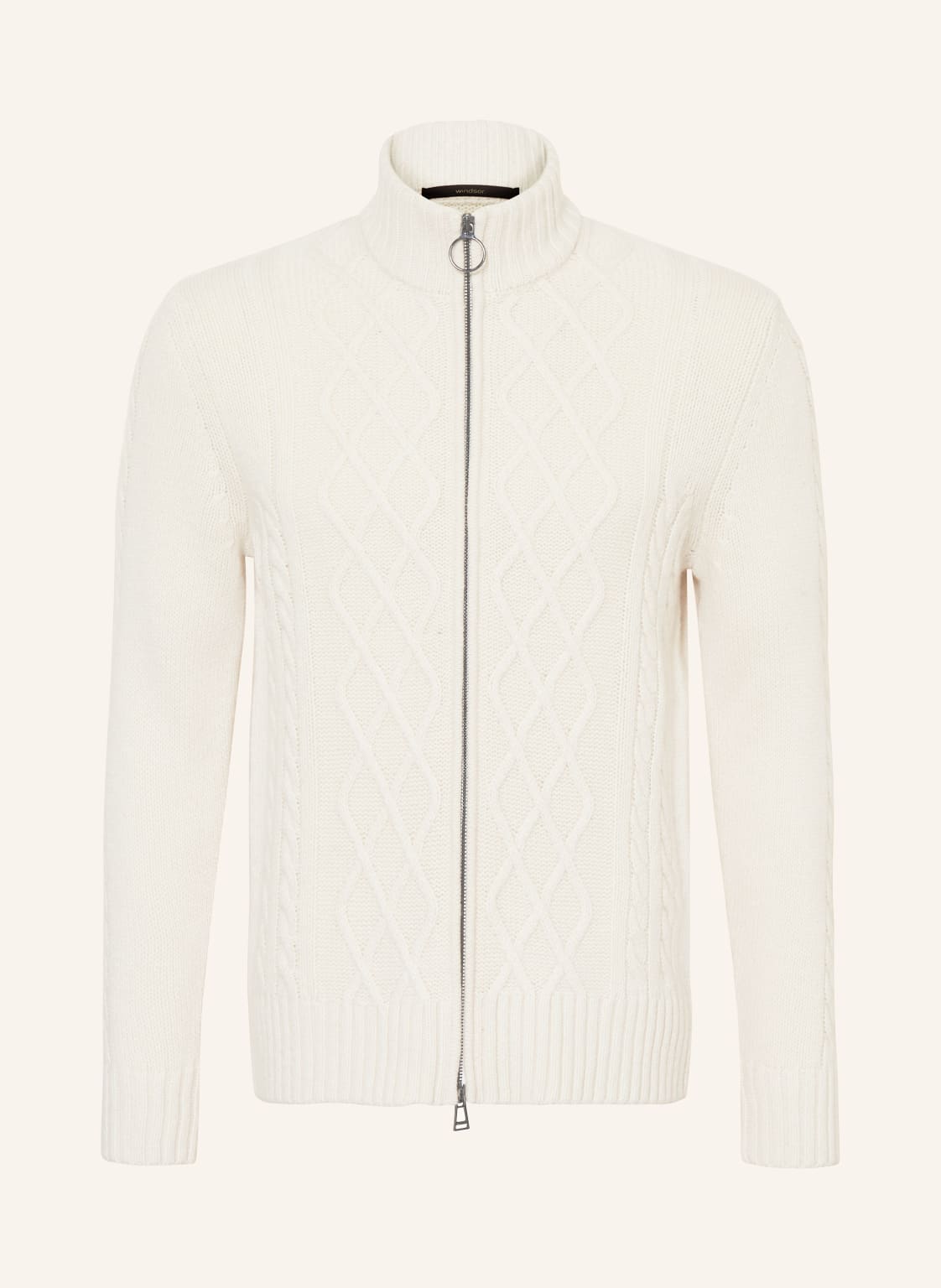 Windsor. Strickjacke Ecosio Aus Cashmere weiss von windsor.