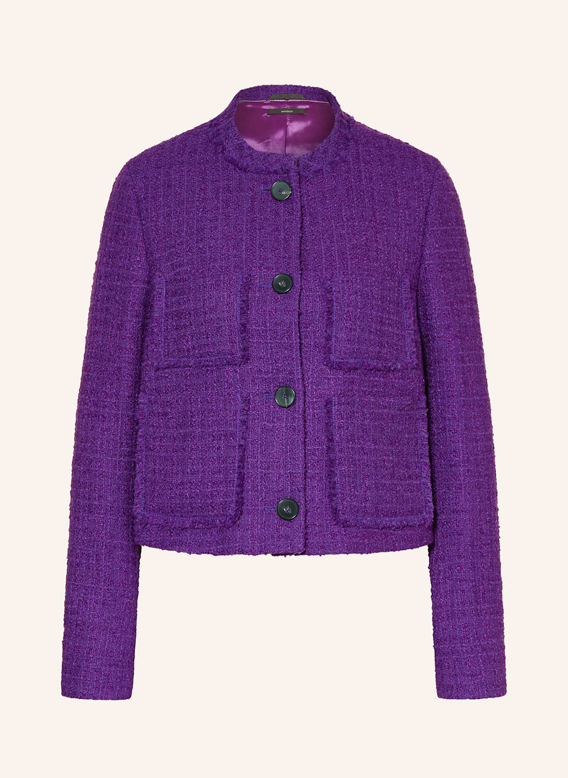 Windsor. Tweed-Blazer ds490 lila von windsor.