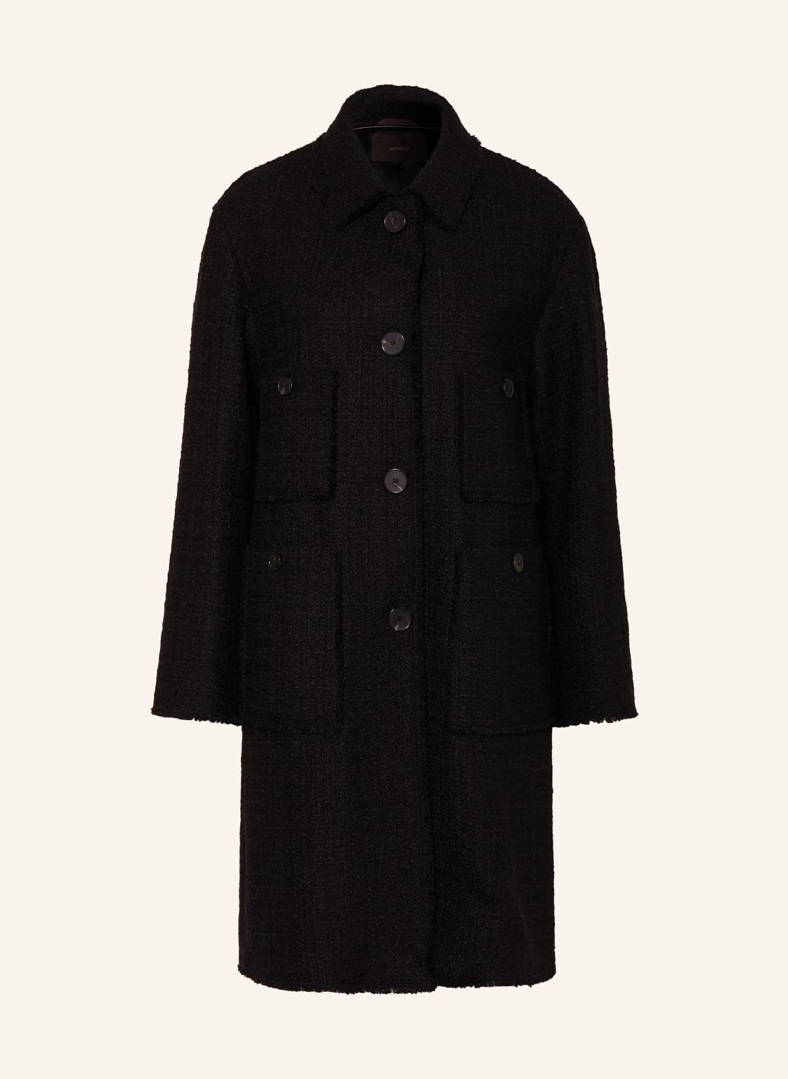 Windsor. Wollmantel Aus Bouclé schwarz Windsor. Wollmantel Aus Bouclé schwarz von windsor.