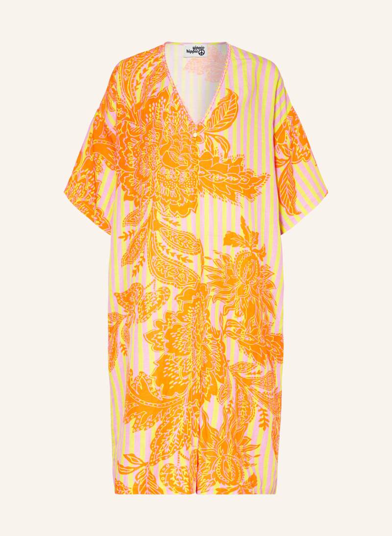 Yippie Hippie Kleid Mit Leinen orange von yippie hippie