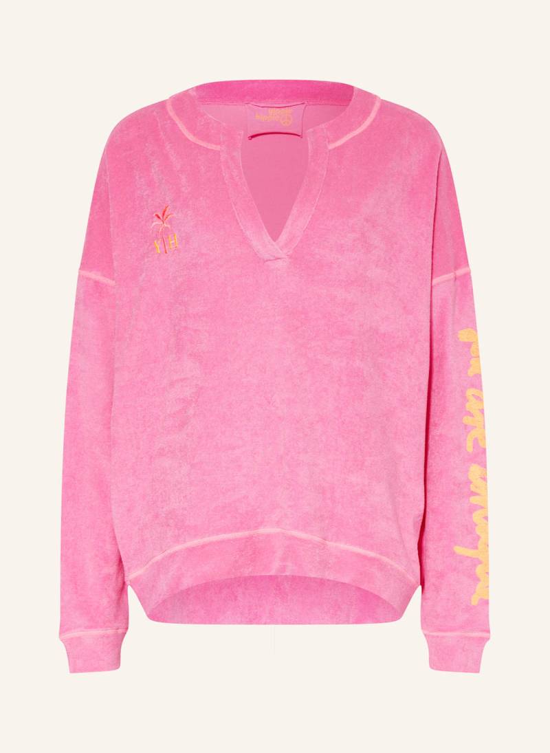 Yippie Hippie Oversized-Shirt Aus Frottee pink von yippie hippie