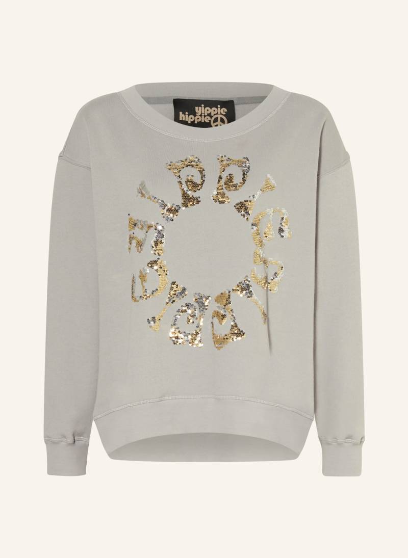 Yippie Hippie Sweatshirt Mit Pailletten grau von yippie hippie