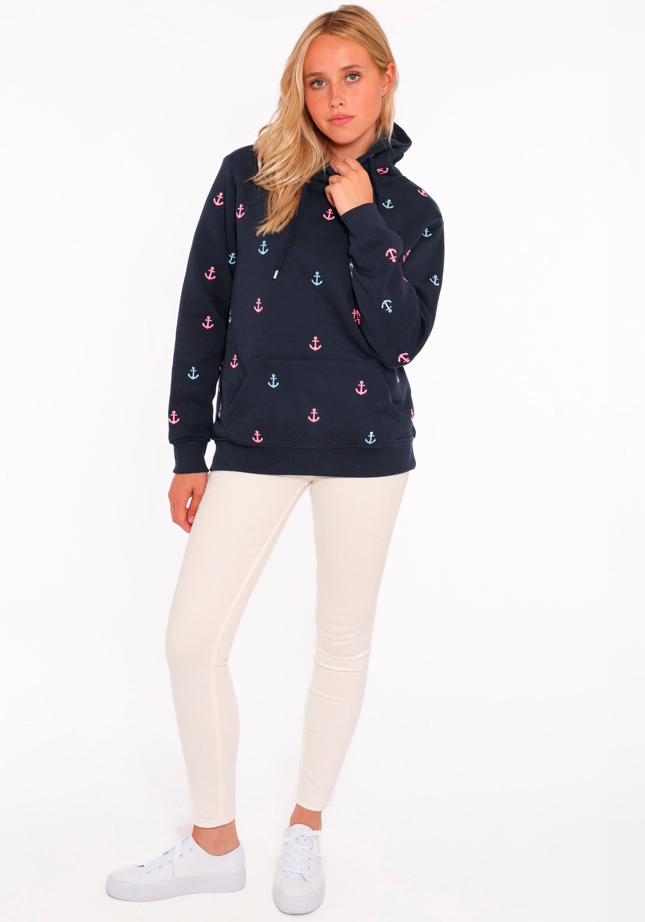Zwillingsherz Hoodie »"Anker"«, mit gestickten Ankern und Fronttasche Zwillingsherz Hoodie »"Anker"«, mit gestickten Ankern und Fronttasche von zwillingsherz