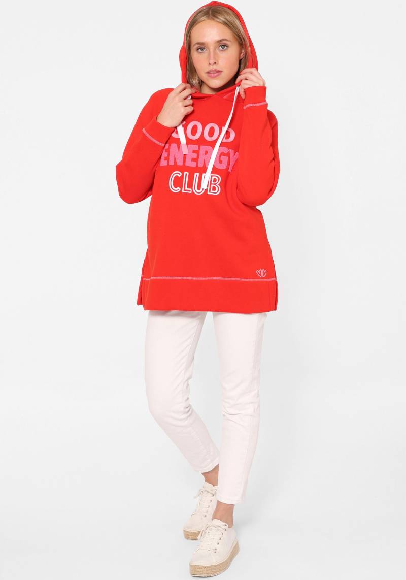 Zwillingsherz Hoodie »"Good Energy Club"«, Oversized mit Kapuze und Front und Back Motiv von zwillingsherz