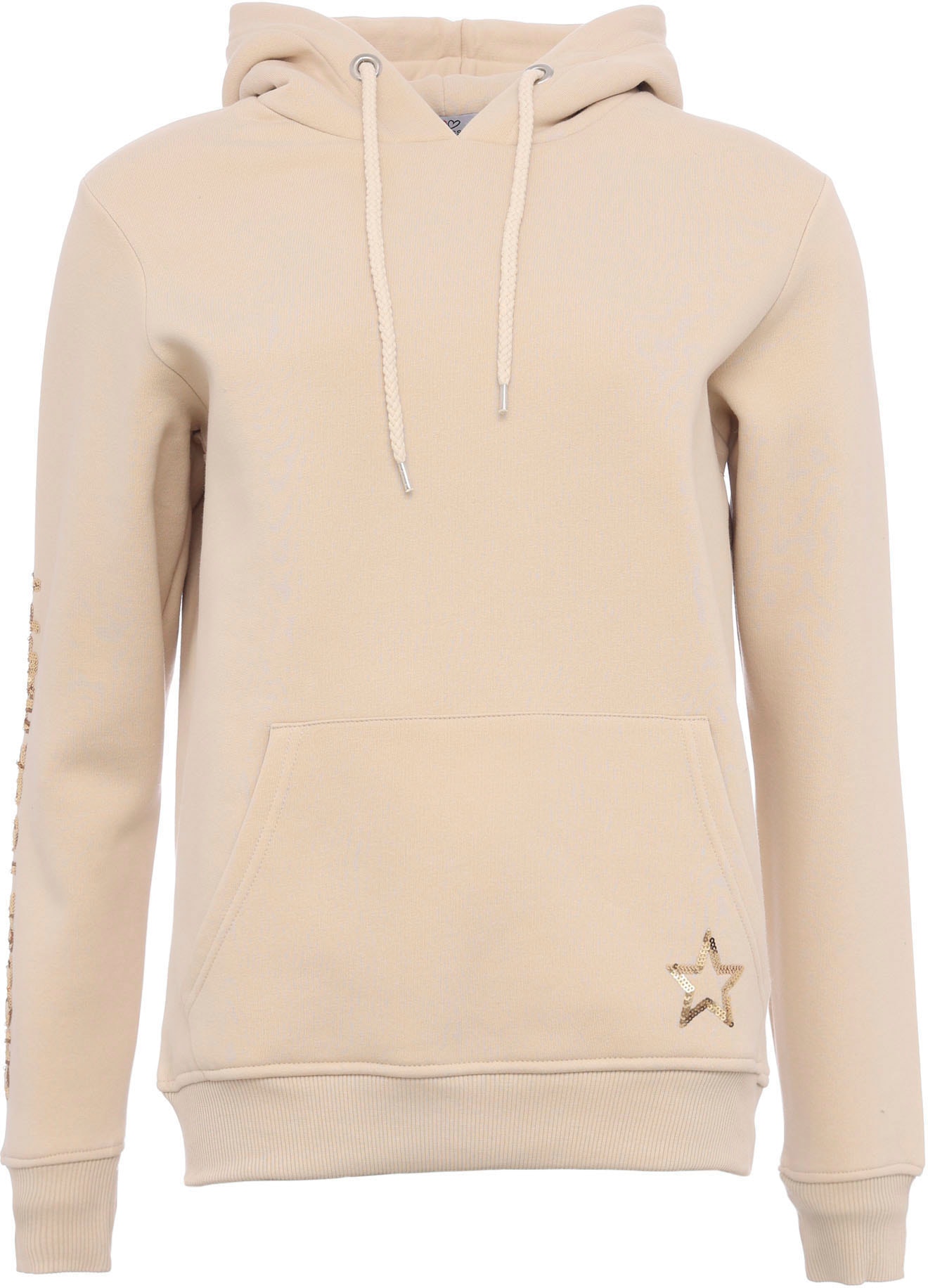 Zwillingsherz Hoodie »Kiana«, mit Pailletten besetzter "Smile"-Schriftzug am Rücken Zwillingsherz Hoodie »Kiana«, mit Pailletten besetzter "Smile"-Schriftzug am Rücken von zwillingsherz