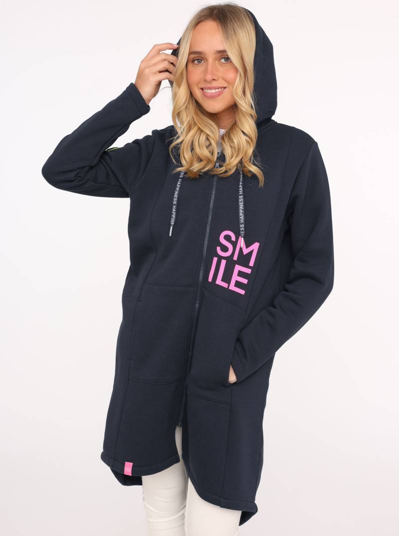 Zwillingsherz Jerseymantel »"Alissa"«, mit Kapuze und SMILE Print von zwillingsherz