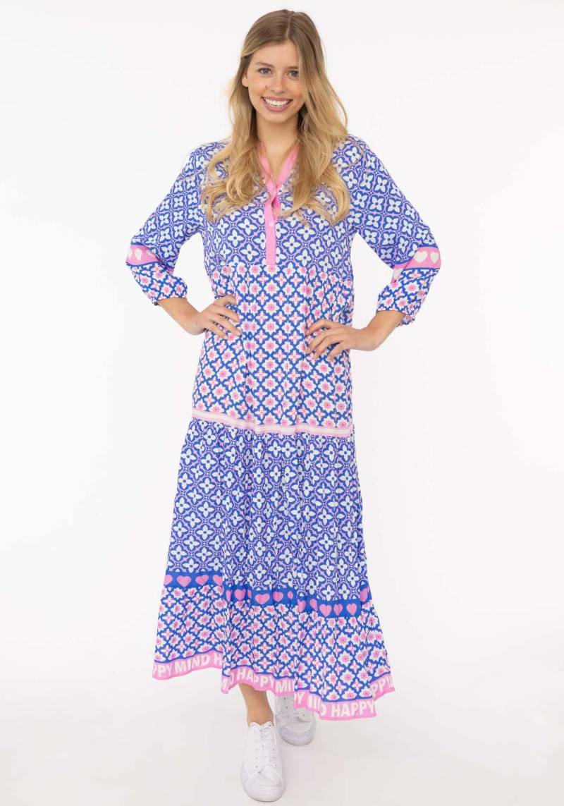 Zwillingsherz Maxikleid »"Dreams"«, mit Mustermix, Knopfleiste und 3/4 Arm von zwillingsherz