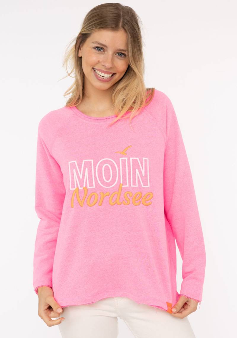 Zwillingsherz Sweatshirt »"Moin Nordsee"«, mit Used-Look Kanten von zwillingsherz
