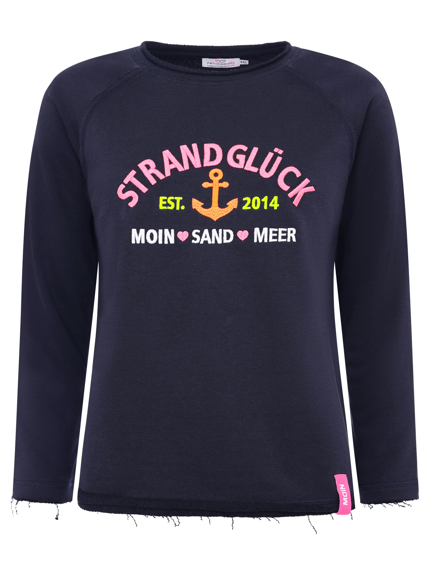 Zwillingsherz Sweatshirt »"Strandglück"«, mit Used-Look Kanten Zwillingsherz Sweatshirt »"Strandglück"«, mit Used-Look Kanten von zwillingsherz