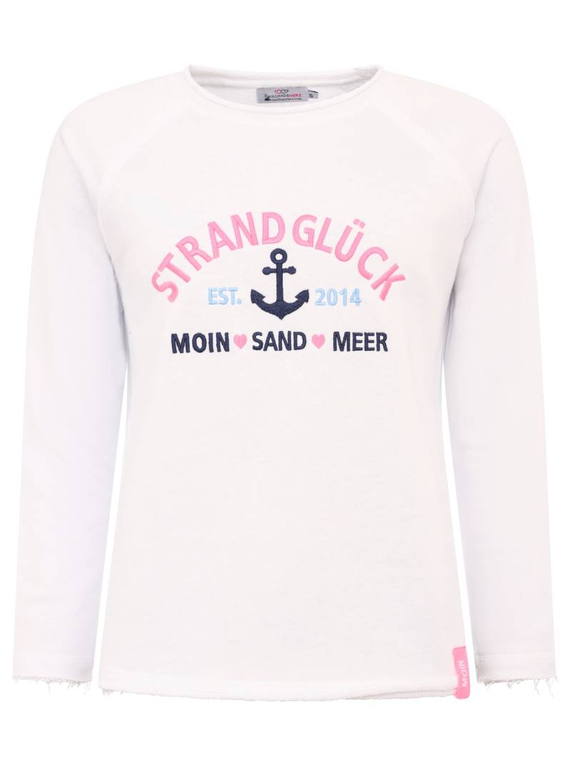 Zwillingsherz Sweatshirt »"Strandglück"«, mit Used-Look Kanten von zwillingsherz