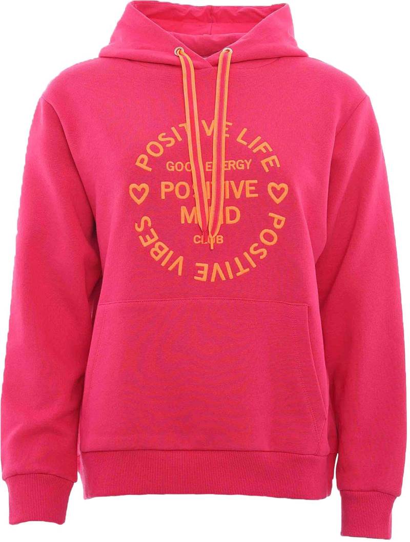 Zwillingsherz Sweatshirt, mit "Positive Mind" Stickerei und Schriftzug am Rücken von zwillingsherz