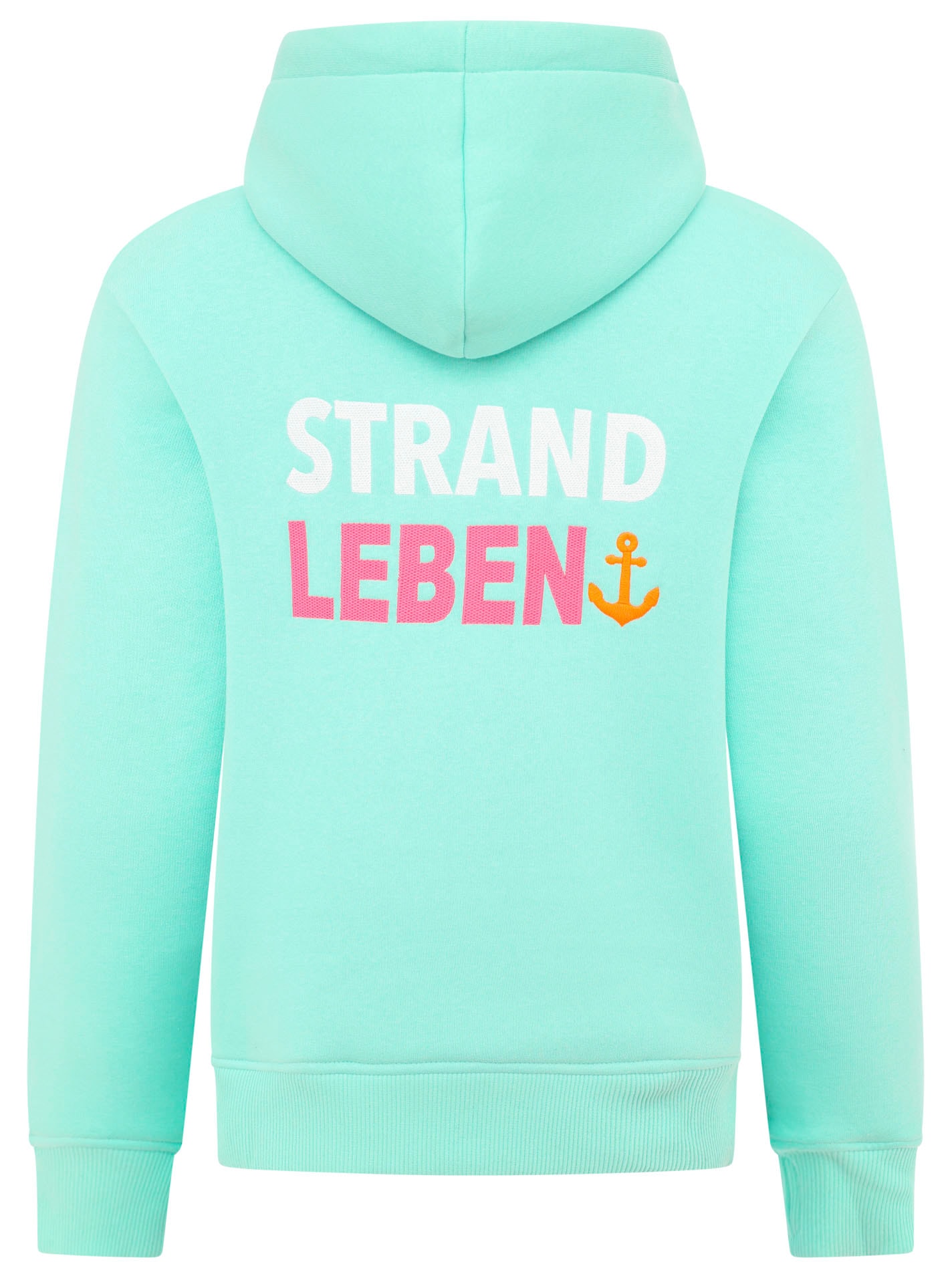 Zwillingsherz Hoodie »"Meine Heimat"«, mit aufgesticktem "Strand"-Schriftzug vorne und hinten von zwillingsherz